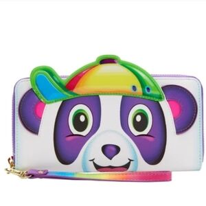 Loungefly Lisa Frank Painter Panda Wallet with Wrist Strap NWT